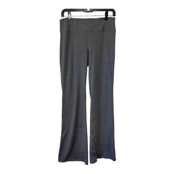 Yoga Reflex Gray Flare Leg Leggings Large - Picture 1 of 6